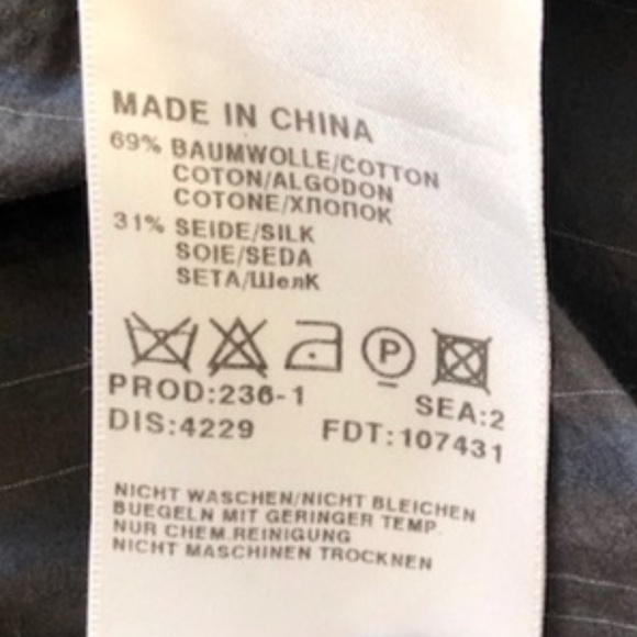 BOSS, Hugo Boss Cotton & Silk Mens Button Down - Picture 4 of 6